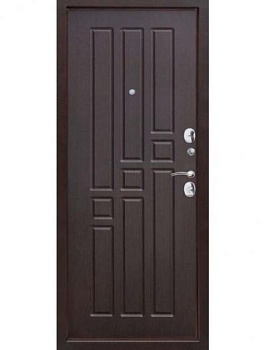 Дверь эконом: антивандальное, порошковое напыление, цвет Антик медь+ МДФ цвет Венге ЭК-2044